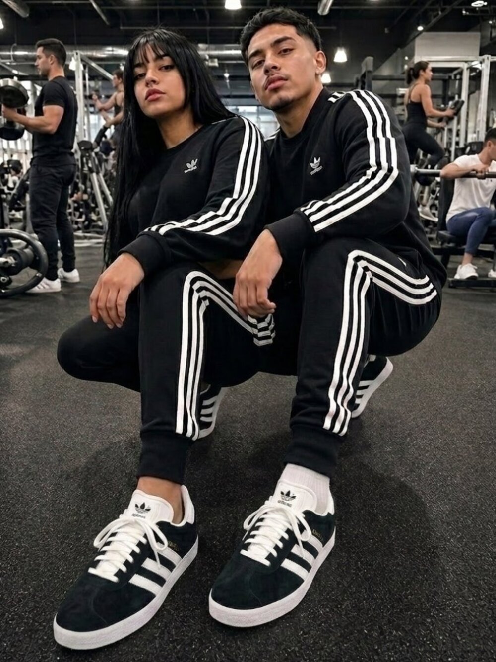Adidas Unisex Gazelle Sneakers FX6563 Black/White Men’s 10.5 / Women’s 11.5